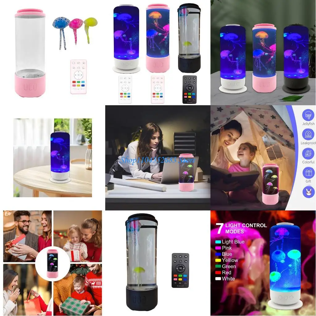 

Y6GD Jellyfish Simulation Night Light Featuring Changing Effects and Relaxation Sounds for Improved Sleep