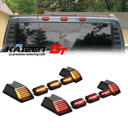 Front Amber Rear Red LED Cab Roof Lights Clearance Marker Lights For 2003-2009 Hummer H2 & For 2005, 2007-2009 Hummer H2 SUT/SUV