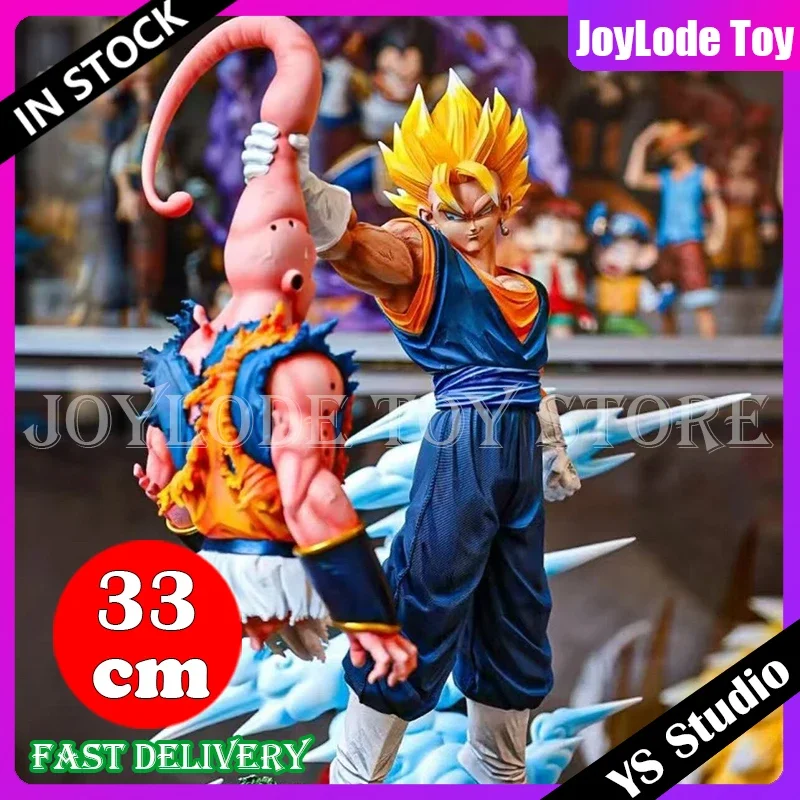 In Stock YS Studio 33cm Dragon Ball Anime Figure Vegito VS Majin Buu PVC Statue Collection Model Decoration Collection Toys Gift