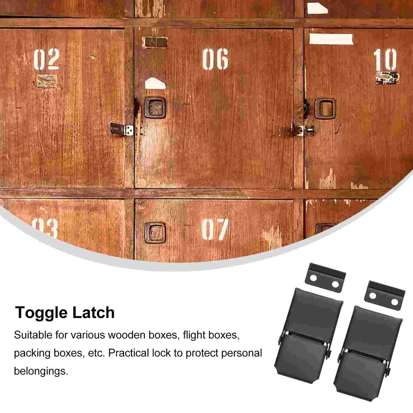 2 Pcs Stainless Steel Buckle Practical Latch Lock Customized Durable Storage Case Toggle Hasp Catch Shop Security