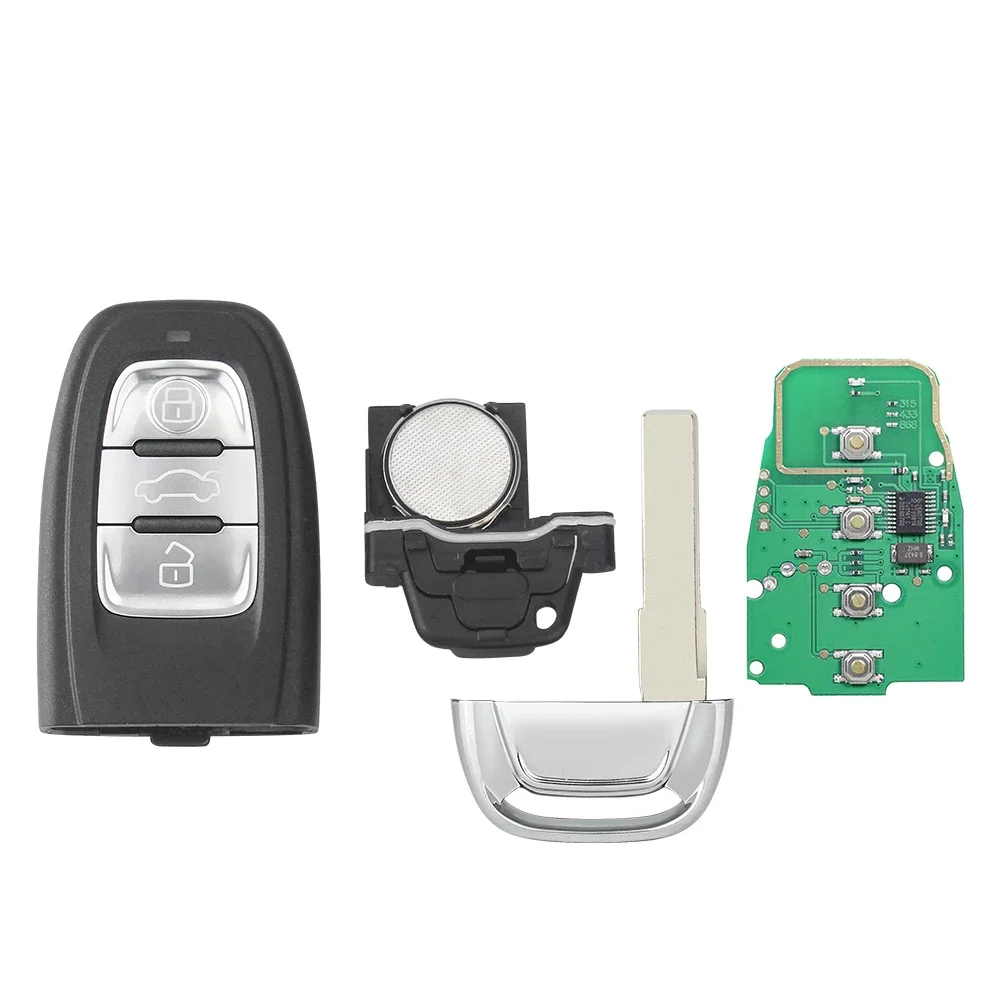 KEYYOU Half Keyless Smart Key Fob For Audi Q5 A4L A5 A6 A7 A8 RS4 RS5 S4 S5 A4 RS4 RS5 315MHz 433MHz 868MHz 8T0959754C/D/F