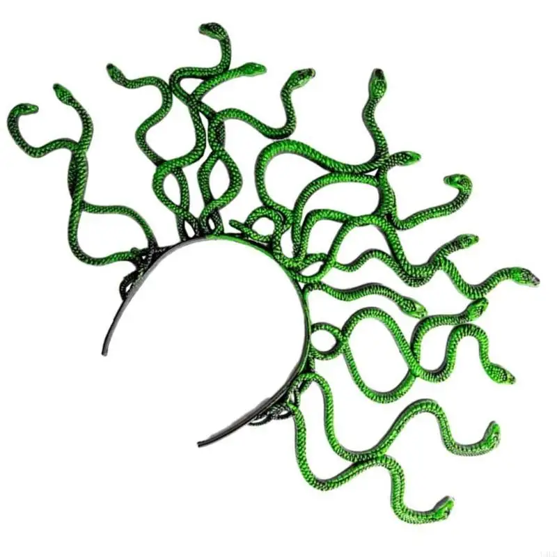 

U4LE привлекательная повязка на голову для Хэллоуина, большая корона в форме змеи, модный праздничный аксессуар для волос, для