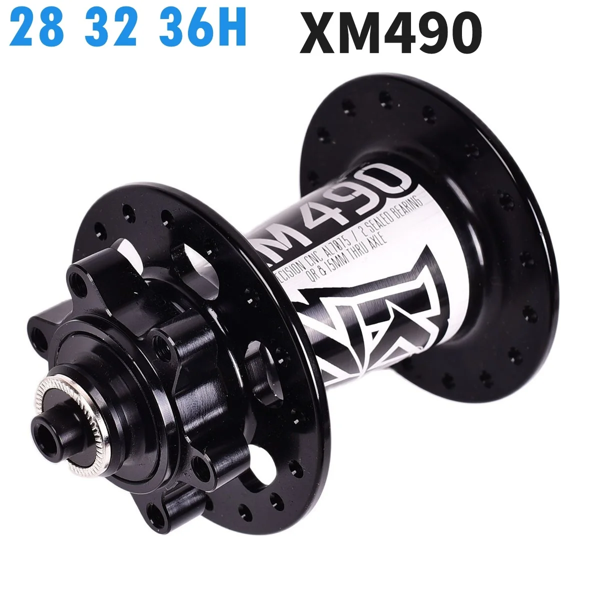 KOOZER XM490 Front Hub MTB Hubs QR 100x9MM Thru 100x15MM Cube NBK 2 Bearing Bicycle Bushings 28/32/36H For SHIMANO HG 8-11 Speed