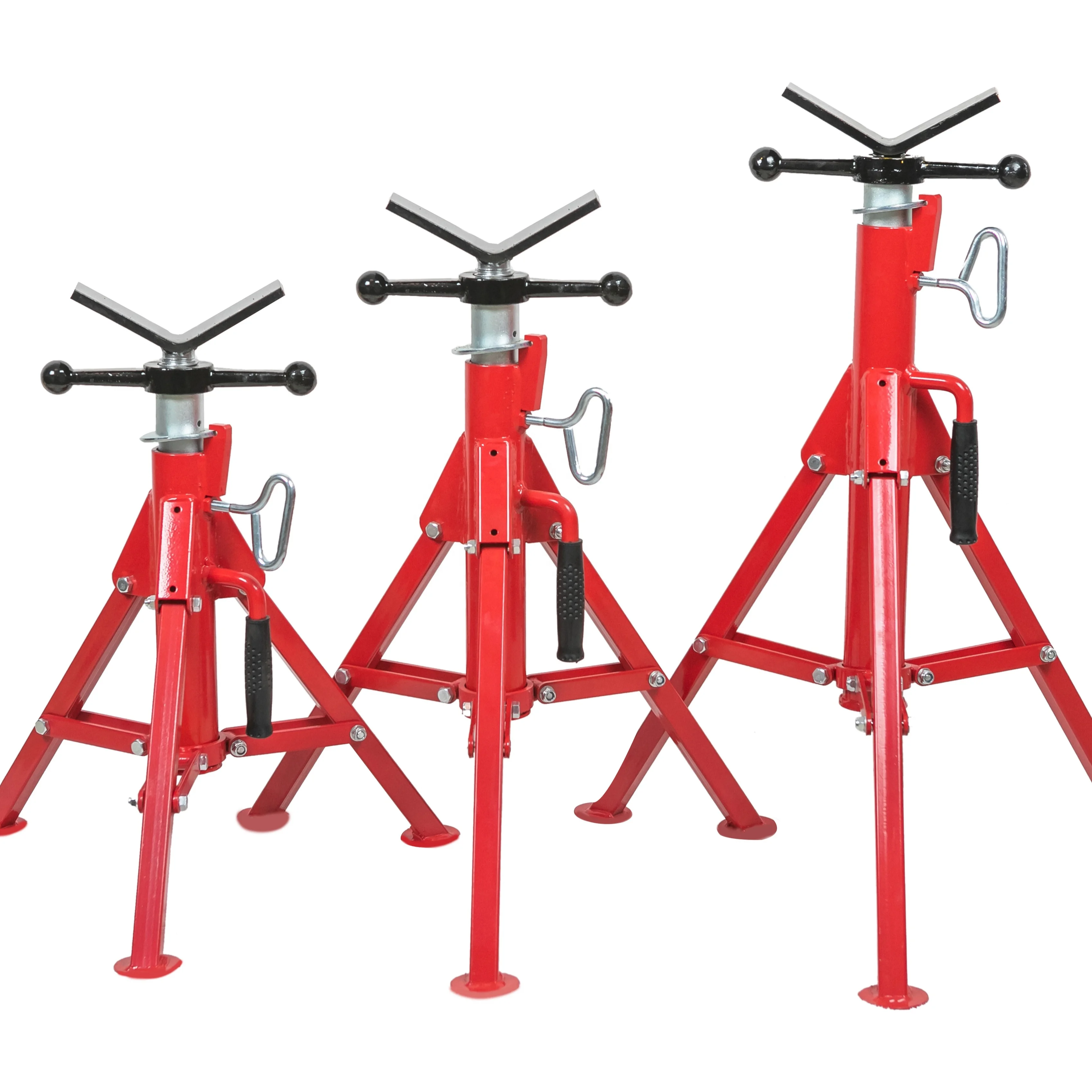 24inch Folding Leg Pipe Stand With V Head, 24inch Pipe Jack Stand