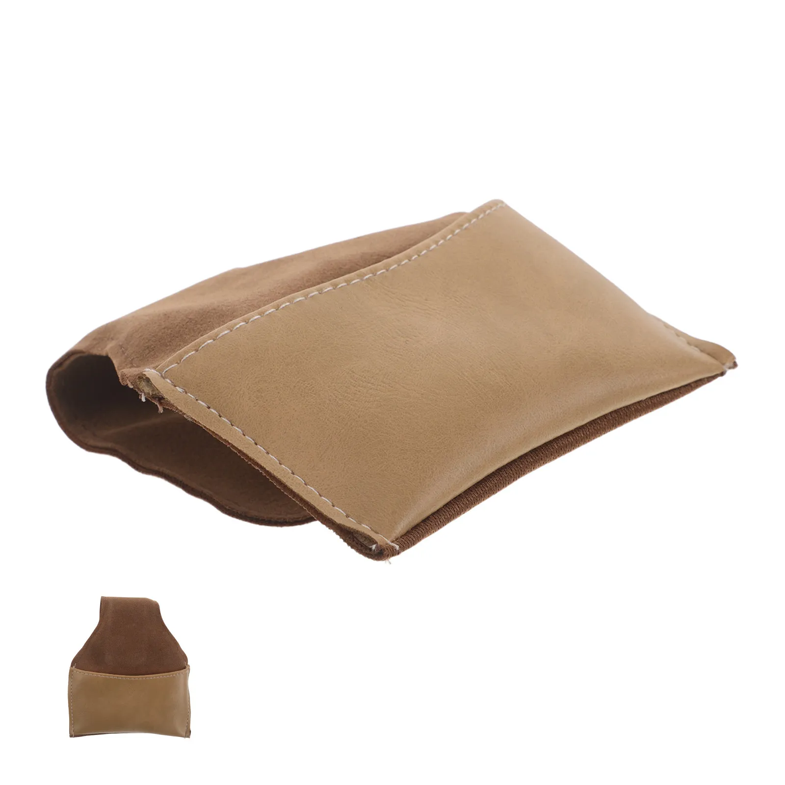

Billiard Chalk Holder Brown PU Chalk Pouch for Pool Snooker Cue Tips Moisture Absorption Friction Protection Portable