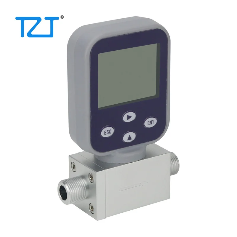 TZT 0-50L/min Compressed Air/Argon/Oxygen/Methane/Propane Gas Flow Meter Miniature Thermal Gas Flow Meter Mass Gas Flow Meter