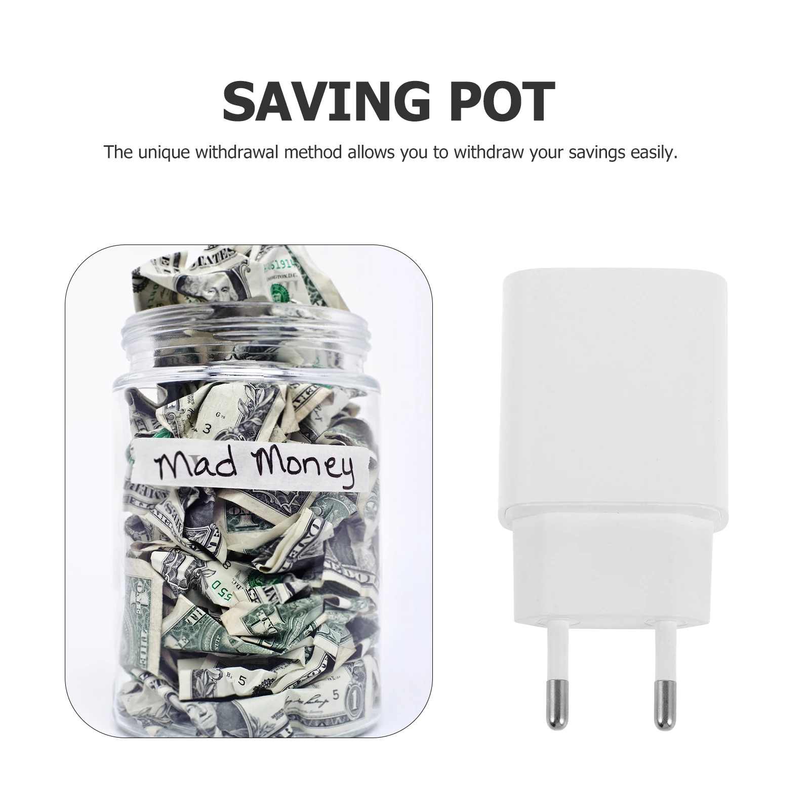 

Charging Plug Storage Box Hidden Containers Safe Cash Holder Portable Lightweight Compact Size Excellent Texture Practical