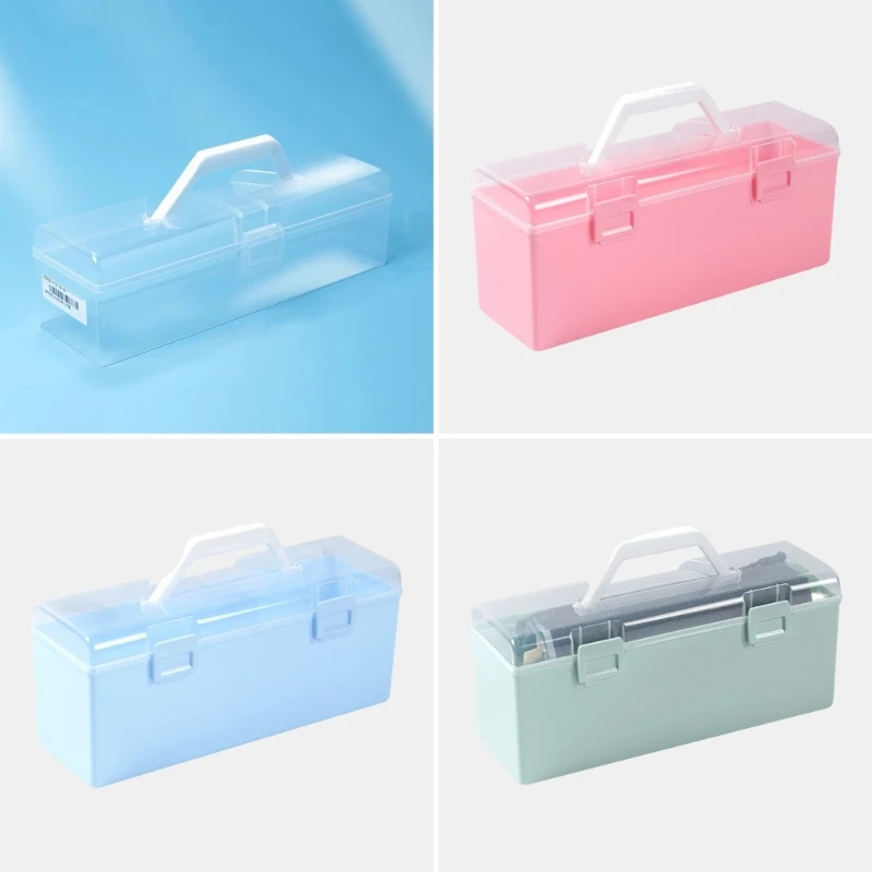 

Large Capacity Paint Brush Box Office Supplies Brush Storage Box Watercolor Pen Container Drawing Tools