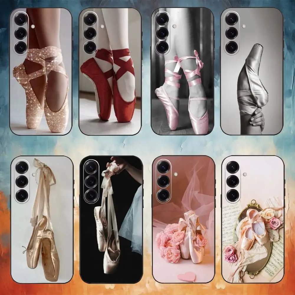 

Ballet Ballerina Dance Shoes Phone Case For Samsung GalaxyA13,21s,22,31,32,52,53,71,72,73,Soft Black Cover