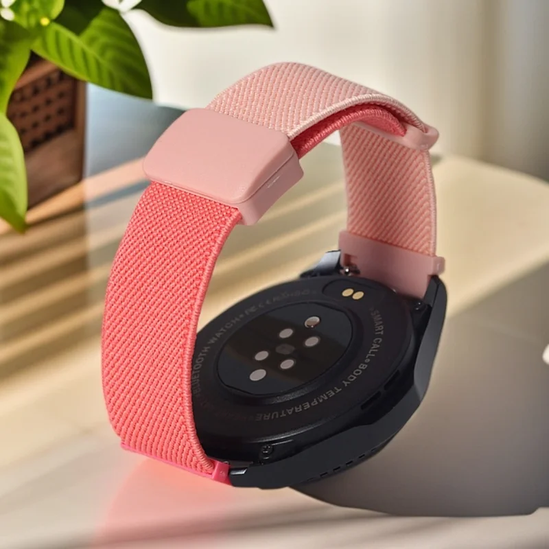 

18/20/22mm Magnetic Nylon Stretchy Loop for Samsung Watch/Huawei Watch/Garmin/Amazfit/Xiaomi Redmi Watch for Small Wristband