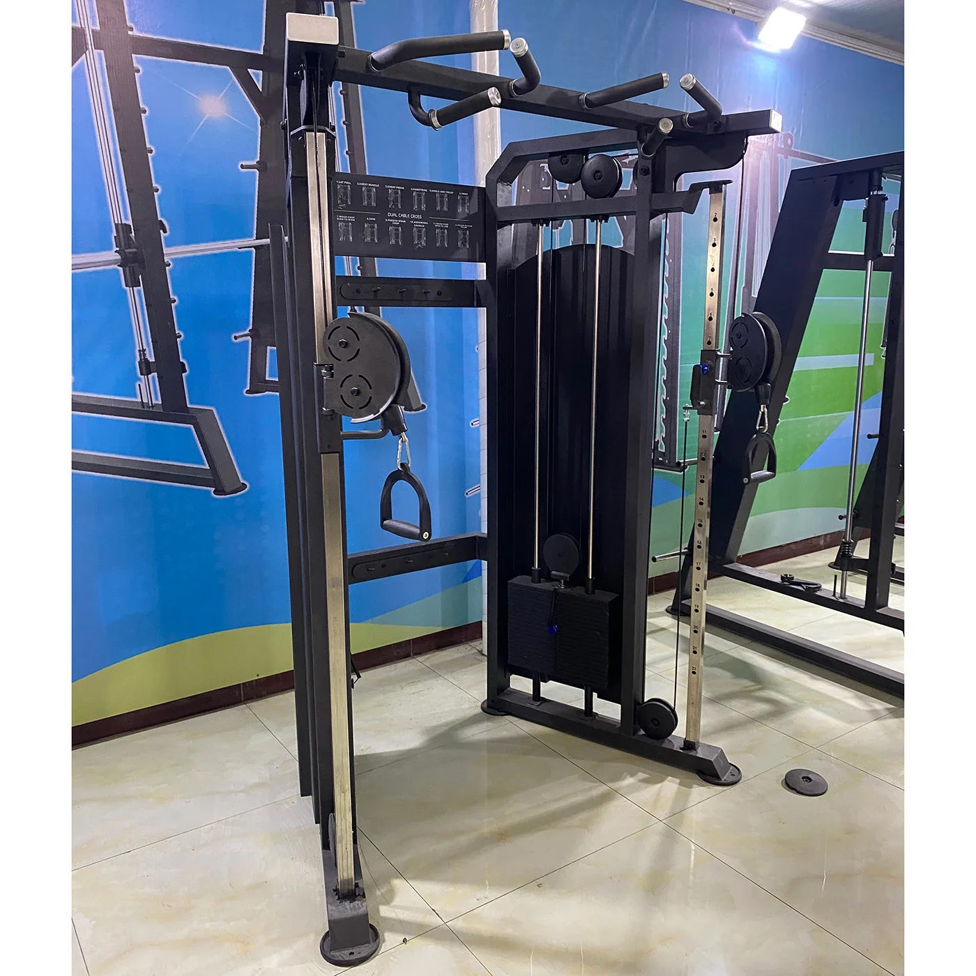 

Commercial Strength Training Gym Equipment Multi Functional Crossover Cable Machine Squat Rack Comprehensive Pull-up