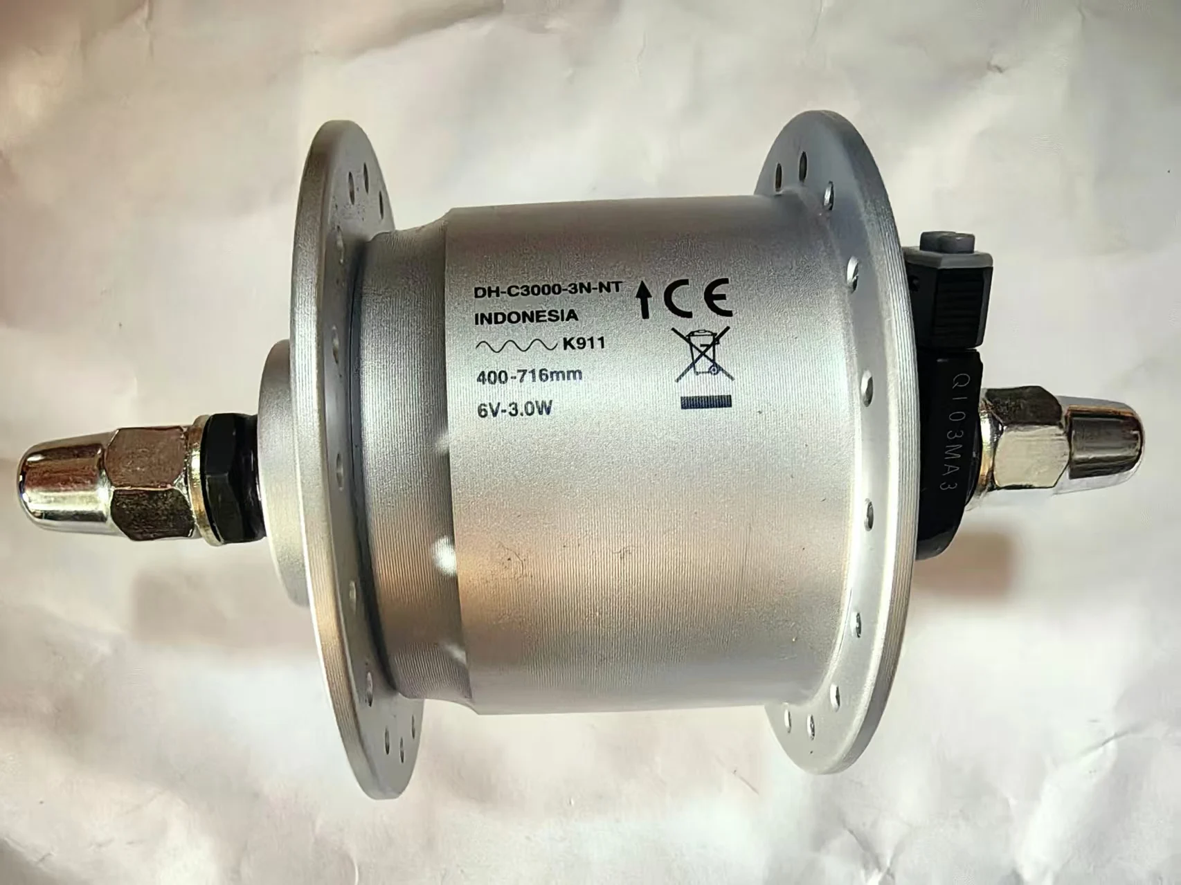 Japan Bicycle for shimano Nexus DH-C3000-3N-NT Hub Dynamo 36 holes 100mm 6V 3W