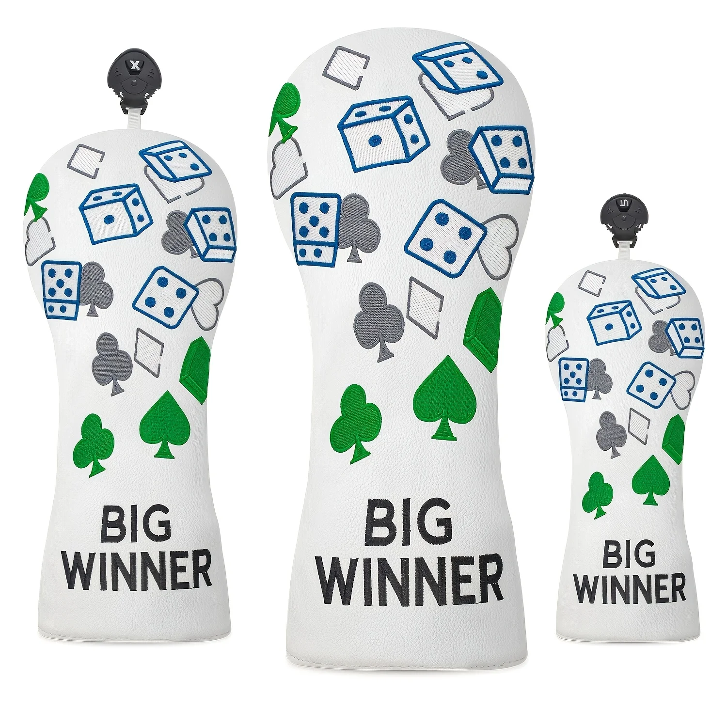 Embroidery Pattern - 1pc/3pcs/4pcs Playing Cards Pattern Golf Wood