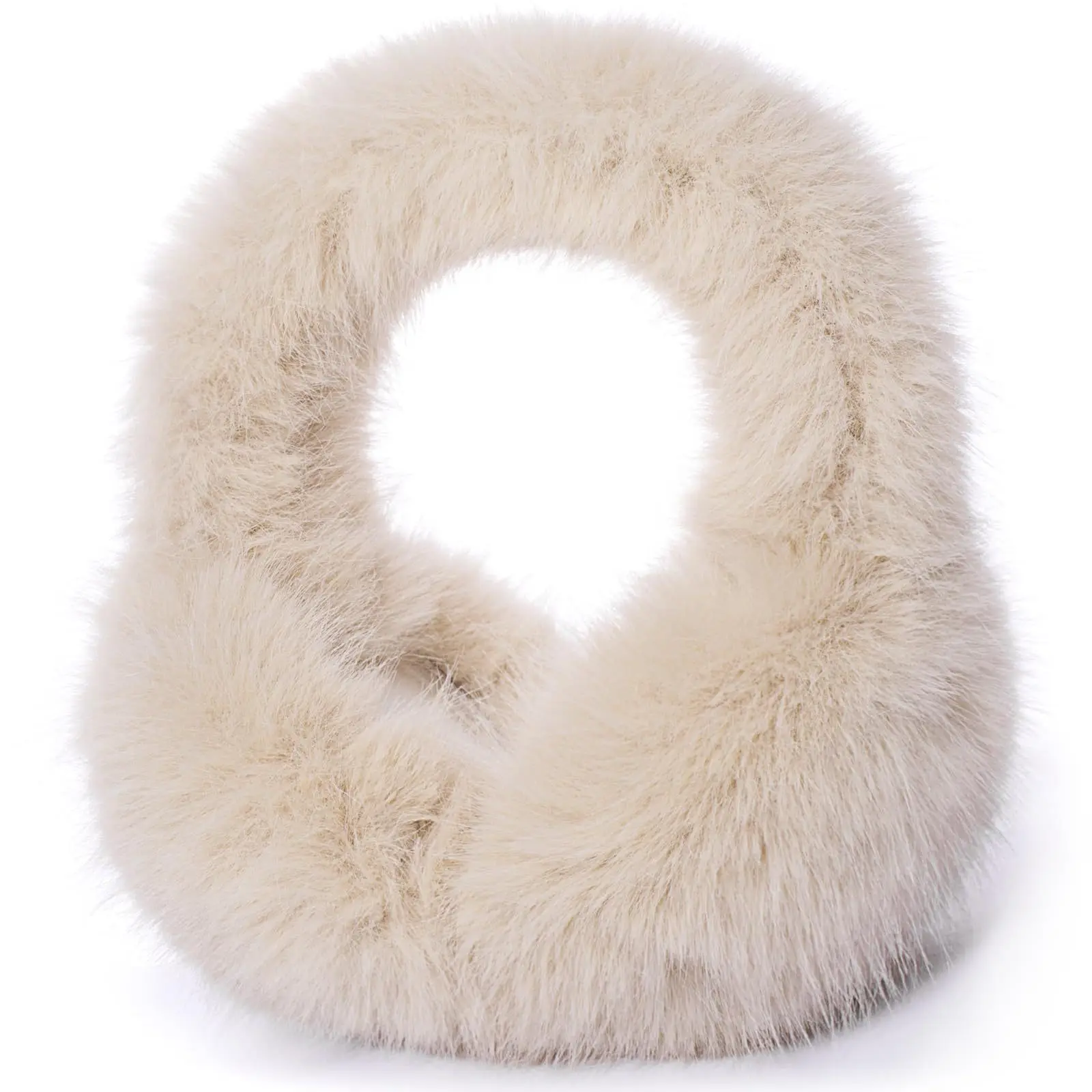 أغطية أذن من فراء الأرنب الصناعي - قابلة للطي ولطيفة بلون سادة مقاومة للرياح للشتاء في الهواء الطلق