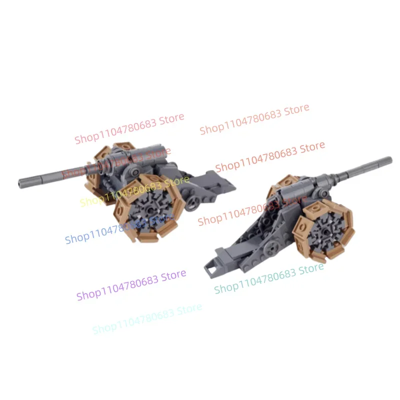MOC Bouwstenen Sovjet Tank Mini Kanon Assemblagemodel Display Stuk Cartoon Anime Accessoires Speelgoed Vakantiecadeau Collectible