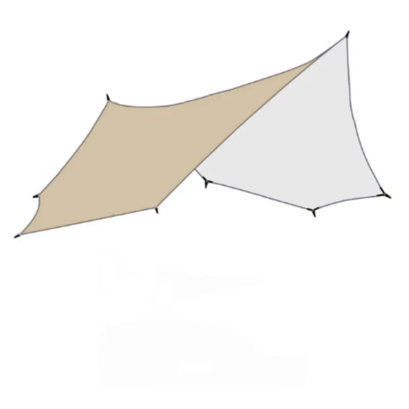 

Outdoor Octagonal Sky Screen, Extra Large Silver Coated, Leisure Exquisite Camping Sun Protection, 5.1x5.1m