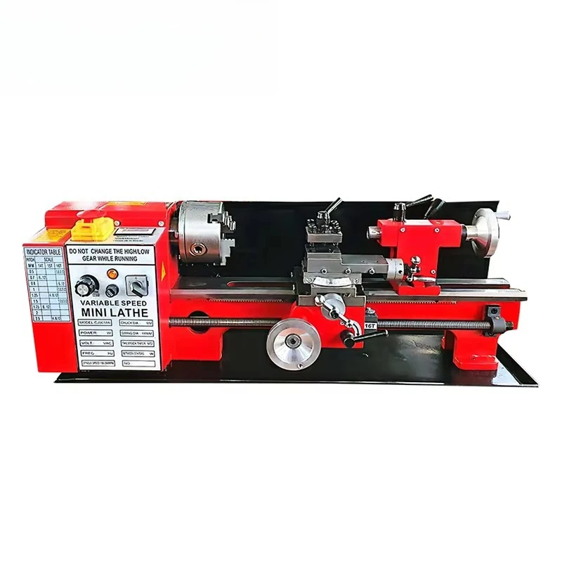 New Design Mini Lathe 750W Household Small Bench Lathe Hole 32mm with Chasing Dial Metal Gear Sales