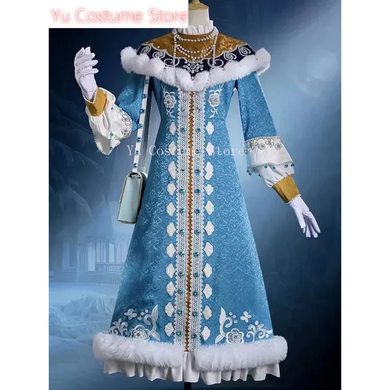 Yu CostumeIdentity V Melly Plinius entomólogo vestido de corte de piel dorada traje de juego elegante disfraz de Cosplay traje de fiesta de Halloween
