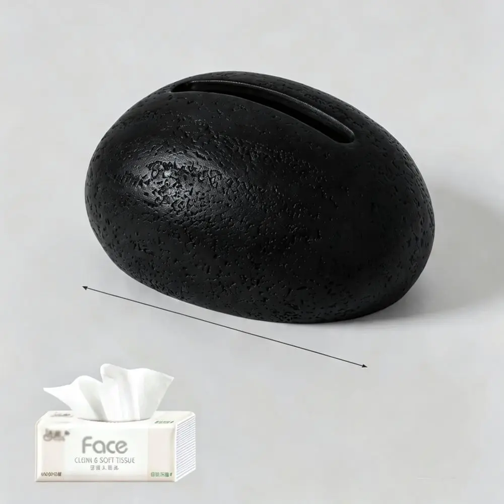 Creative Pebble Texture Tissue Box Holder Artistic Napkin Storage Organizer Modern Home Decorative Accessory For Office