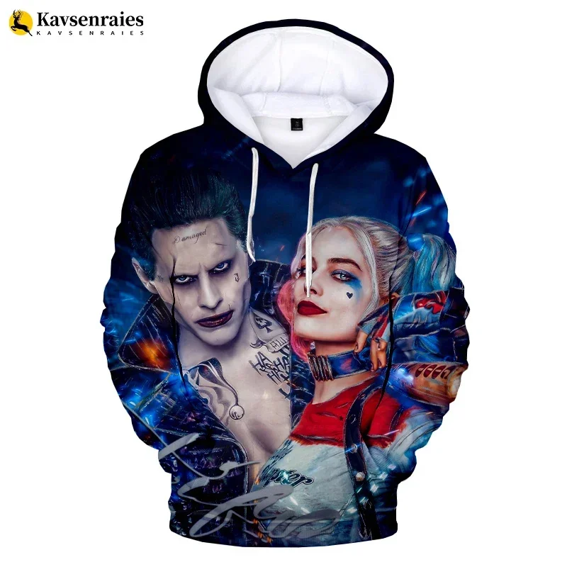 Clown Pattern Printing Men\'s Clothing Autumn Winter Loose Hoodie Trending Products Hooded Sweatshirts Clothes Streetwear Top