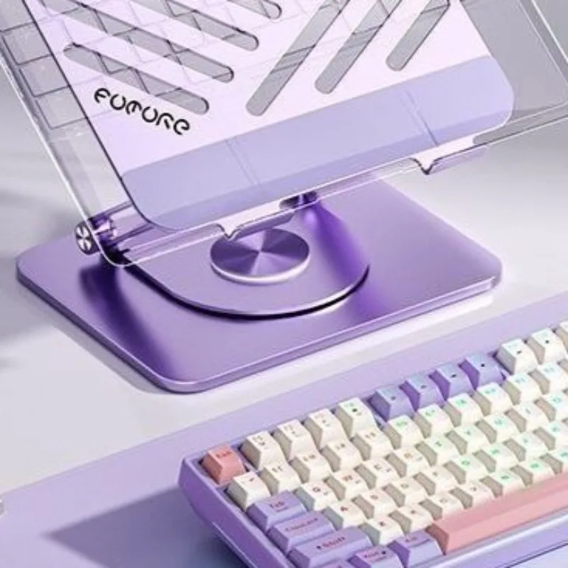 Colorful Laptop Stand for Desk – 360° Rotation, 10kg Capacity, Dual-Arm Support, Fits 11-15.6