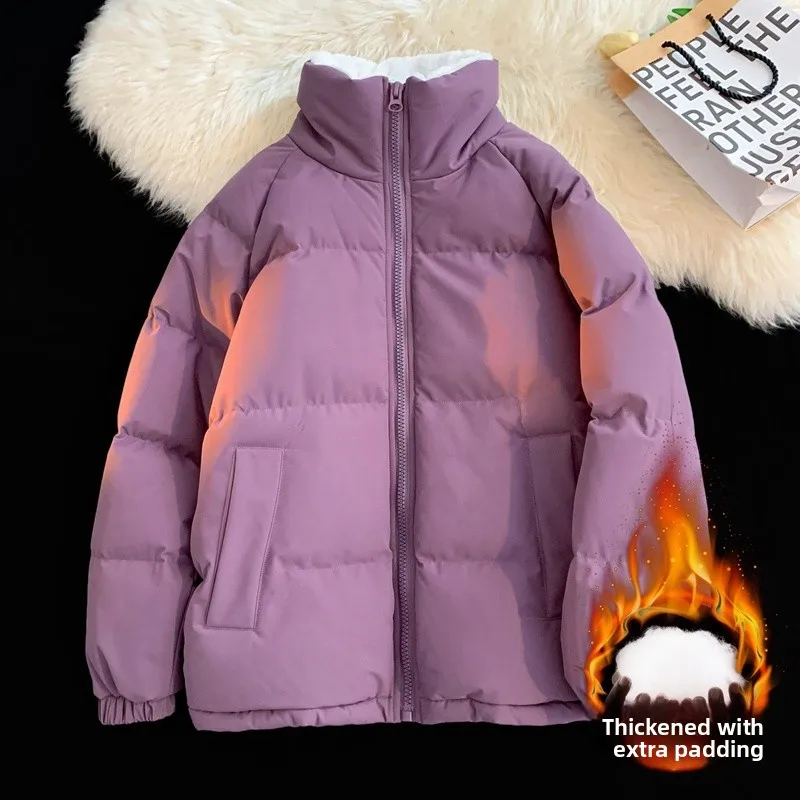 

Зимняя утепленная куртка на флисовой подкладке, молодежная модная парная куртка-пуховик, теплая хлопковая стеганая куртка, мужская пуховая хлопковая куртка