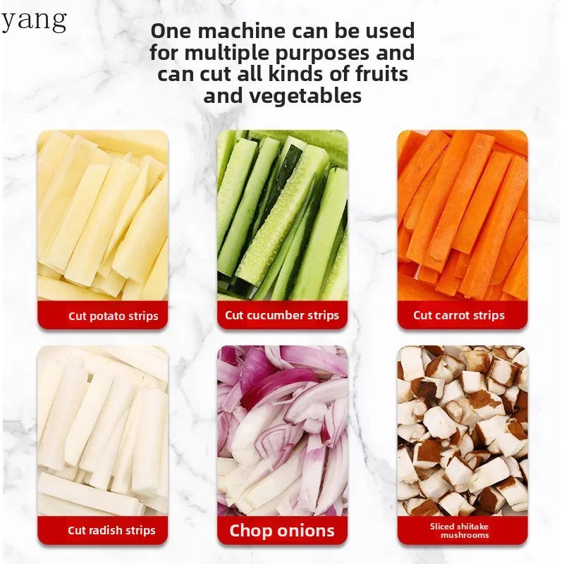 

Yjq horse bell cutting machine commercial household cutting cucumber radish potato fries dicing cutter