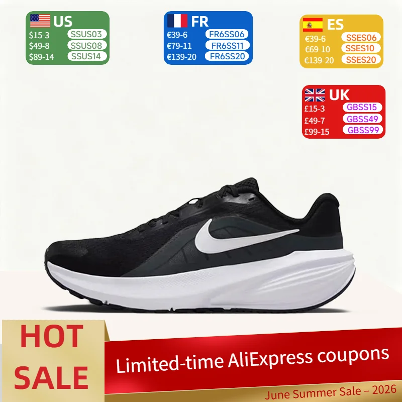 

Nike Downshifter 14 Comfortable, Durable, and Cushioned Low-Top Running Shoes for Everyday Training (Men's, Black) IB1895-002