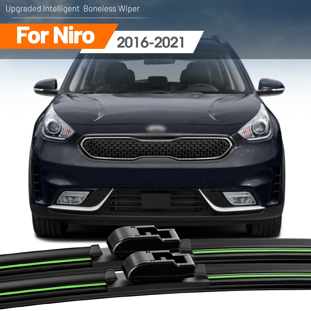 2pcs For Kia Niro 2016-2021 Front Windshield Wiper Blades 2017 2018 2019 2020 Windscreen Window Accessories