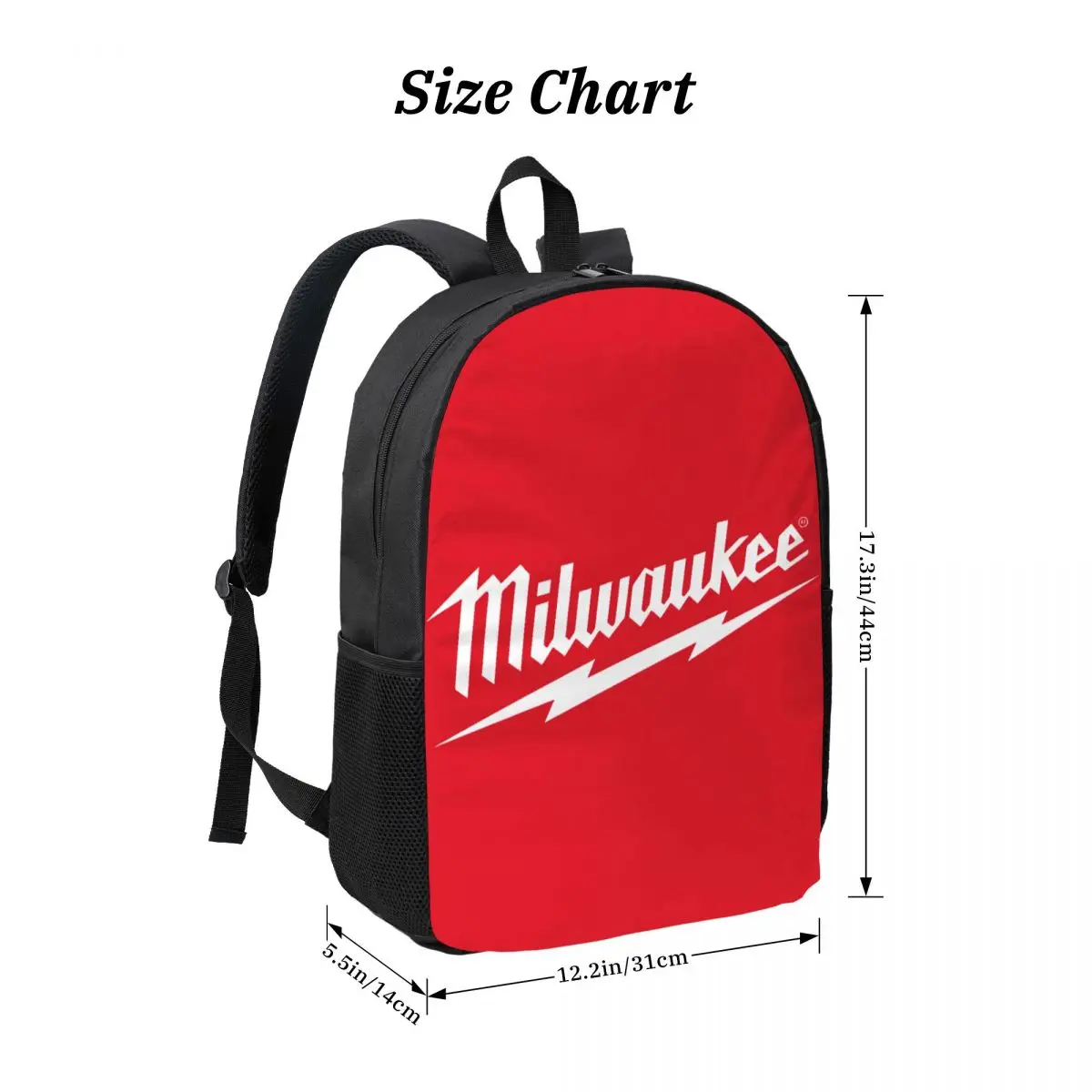 Popular W-milwaukeed Logo Backpack Backpacks Women Men Teenager Bookbag Students School Bag Travel Rucksack Shoulder Bag