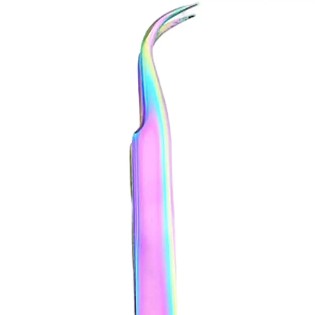 Professional Tweezers for Extension - Straight and Curved Pointed Stainless Steel