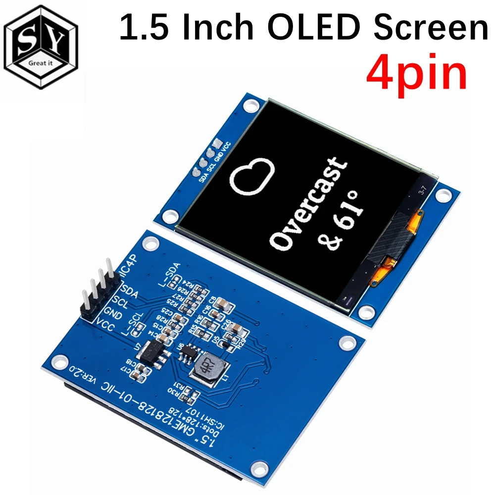 ALL NEW 1.5 Inch 128x128 OLED Shield Screen Module High quality Product For Raspberry Pi For STM32 For Arduino