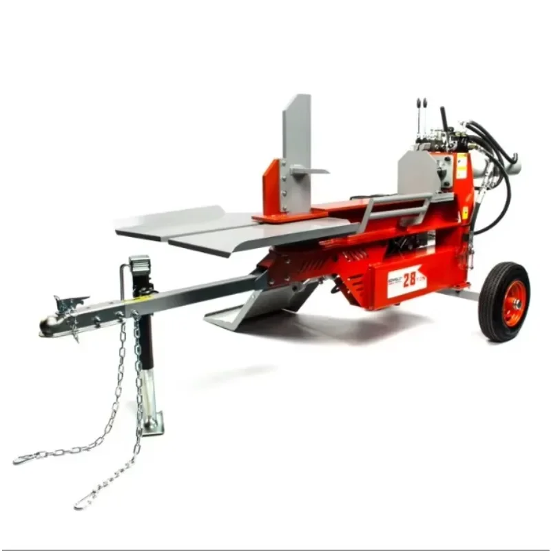 28 Tons Large Hydraulic Wood Splitting Machine For Agricultural Field Wood Breaking Machinery For Woodworking