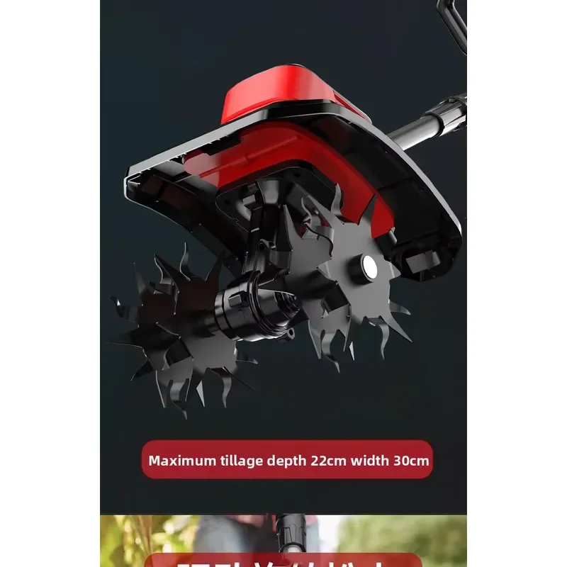 20V Handheld Mini Cordless Tiller Cultivator Electric Illing Garden Rototiller for Lawn Gardening Soil Cultivation