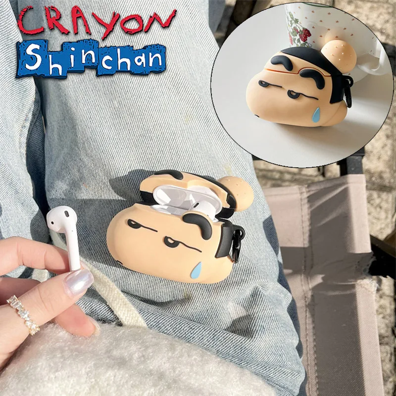 

Crayon Shin-chan Cute Case for Airpods 1 2 3 Pro2 Protective Wireless Earphone Charging Cover 3D Cartoon Case for Airpods 3 Case