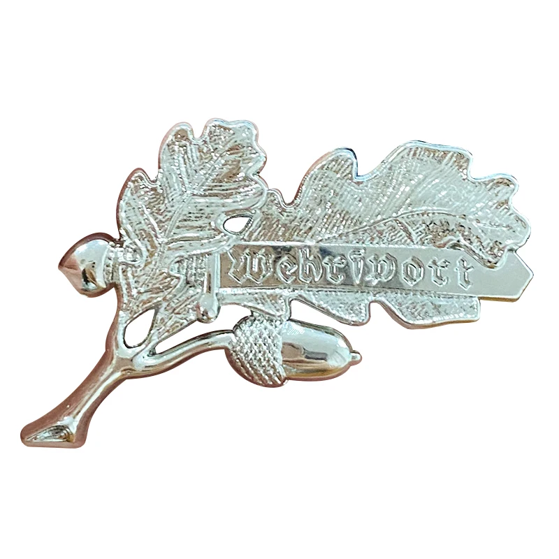 Germany Light Infantry Oak Leaf Cap Emblembadge Butterfly Buckle Pin Decoration Crafts