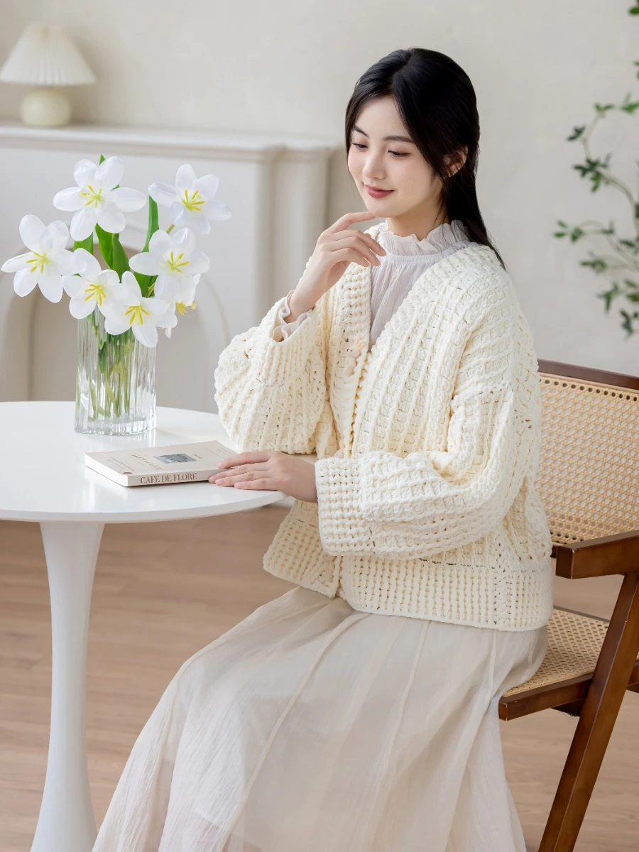 

Набор для вязания зимнего теплого пальто ручной работы Fun Weaving Society: пряжа, материалы для верхней одежды, китайский бренд K903-1510