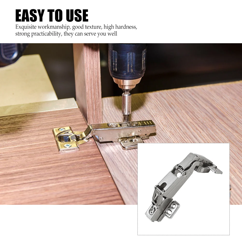 

Hydraulic Hinges Cabinet Door Hinge 175 Degree Damping Noise Reduction Wardrobe Furniture Metal Strong Practical Hardware