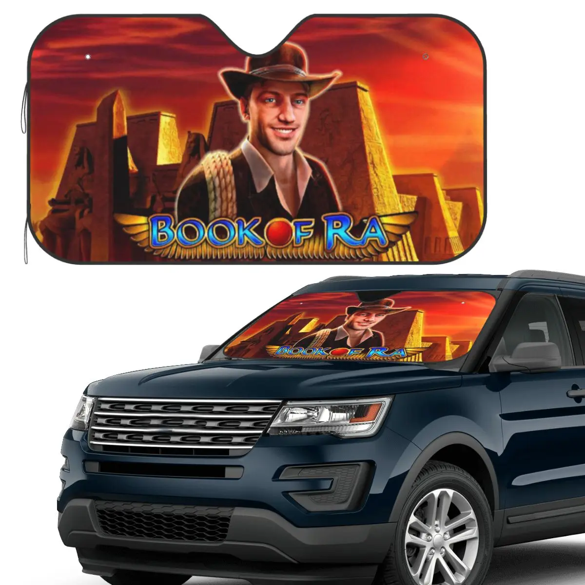 

Book Of Ra Sunshade Windscreen Car Front Windshield Window Sun Visor Accessories Covers