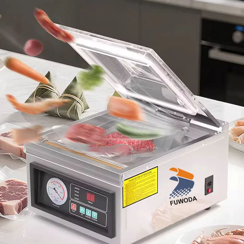Electric 130W Low Noise Energy Saving Vacuum Package Machine for Meat Rice Fish Food