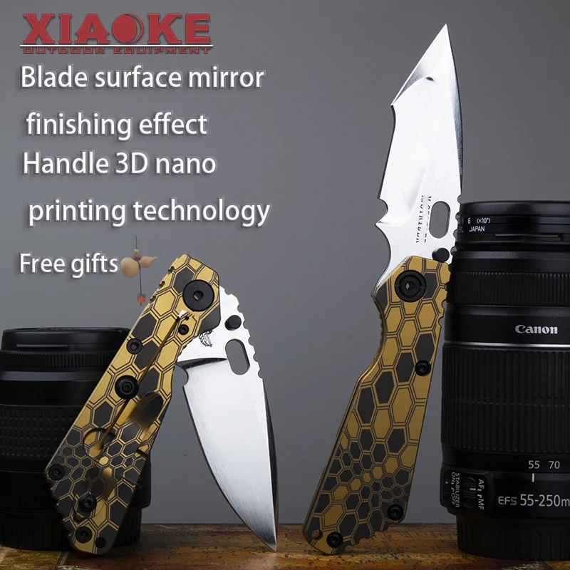 

Bumblebee TC4 Titanium EDC Knife M390 Steel Blade with Mirror Finish Premium Folding Pocket Knife for Camping Hunting Collector