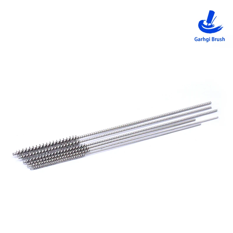 DIY Drill Brushes φ1.5-6mm Stainless Steel Wire Tube Brush for ID Deburring Polishing Cleaning Dirt Removing