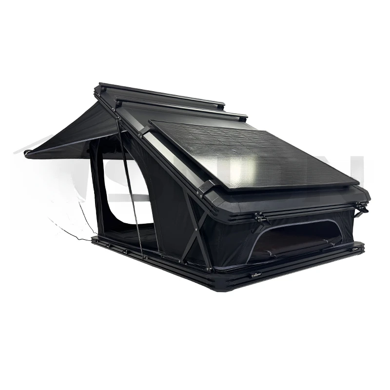 Auto Accessories SNDN X Hinge Hard Shell Rooftop Tent 4 Person Aluminum Frame All Season Offroad Camping