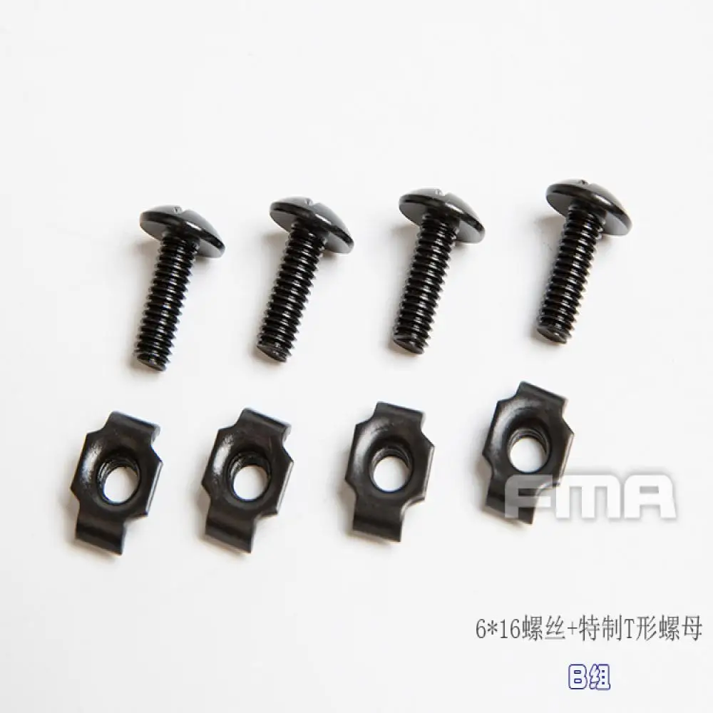 Tactical Helmet Rail Screws Set, Helmet Strap Fixed Screws Bolts and Nuts, Airsoft Hunting, Paintball Sport Accessories