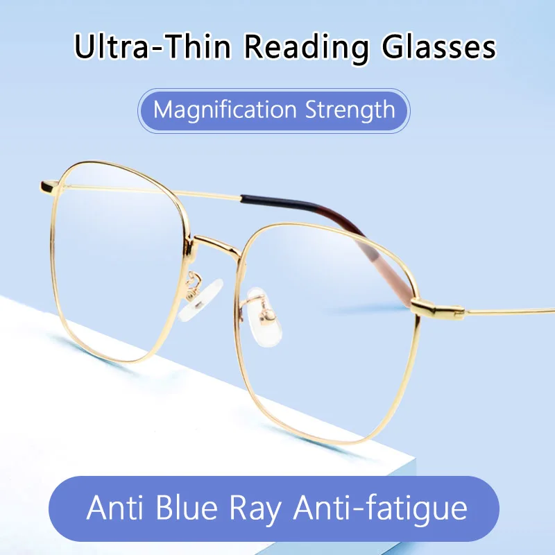 Ultra-Thin Lightweight Reading Glasses for Men,Blue Light Blocking Anti Eyestrain,Anti Scratch Computer glasses