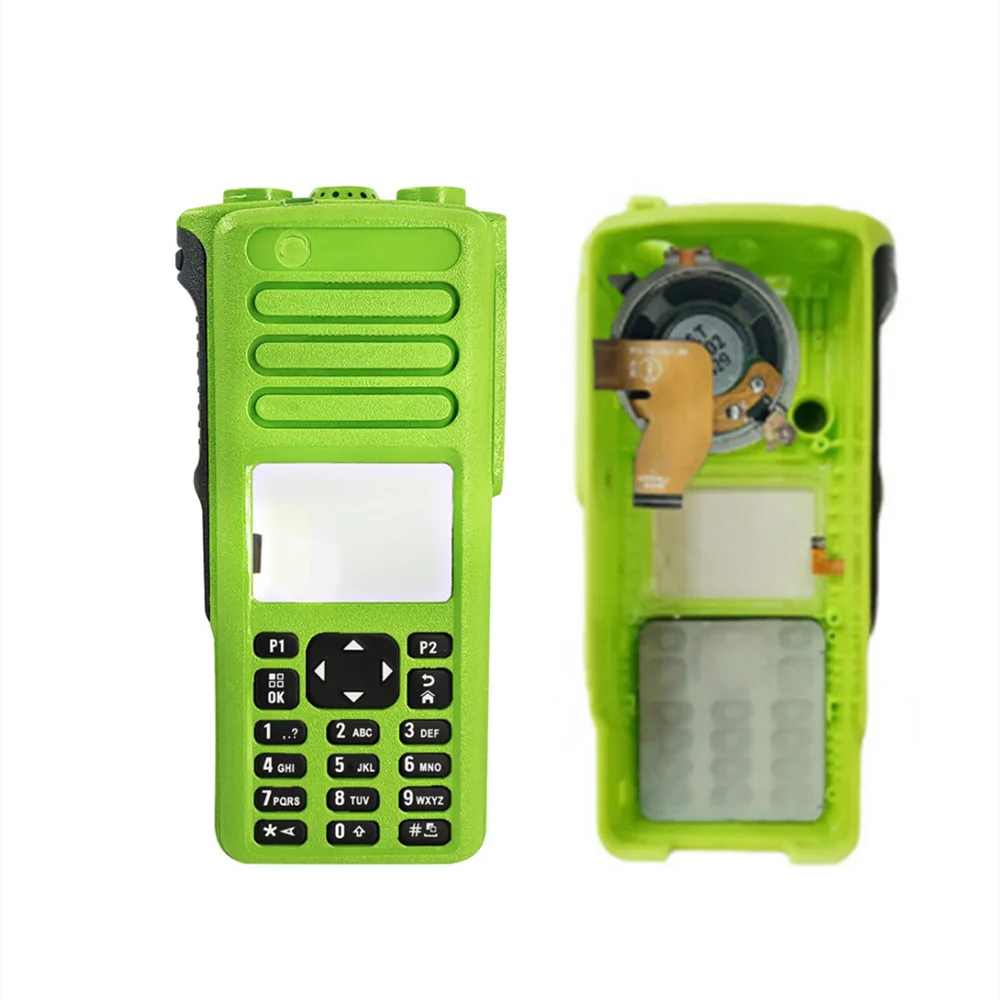 Walkie Talkie Replacement Repair Case Housing Cover Kit With Speaker+Mic For DGP8550e XPR7550e XIR P8668i Two Way Radio Green