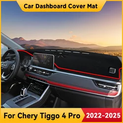 For Chery Tiggo 4 Pro 2022-2025 Car Dashboard Cover Mat Non-slip Sun Shade Cushion Protective DashMat Pad Interior Accessories