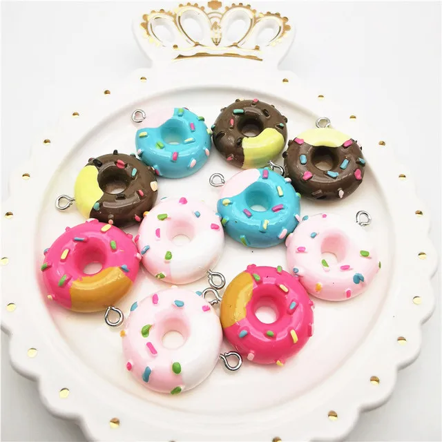 Pão falso artificial Donuts para crianças, modelo de simulação Donuts, decoração Home, Craft Toy, cozinha fingir brinquedos, 8pcs