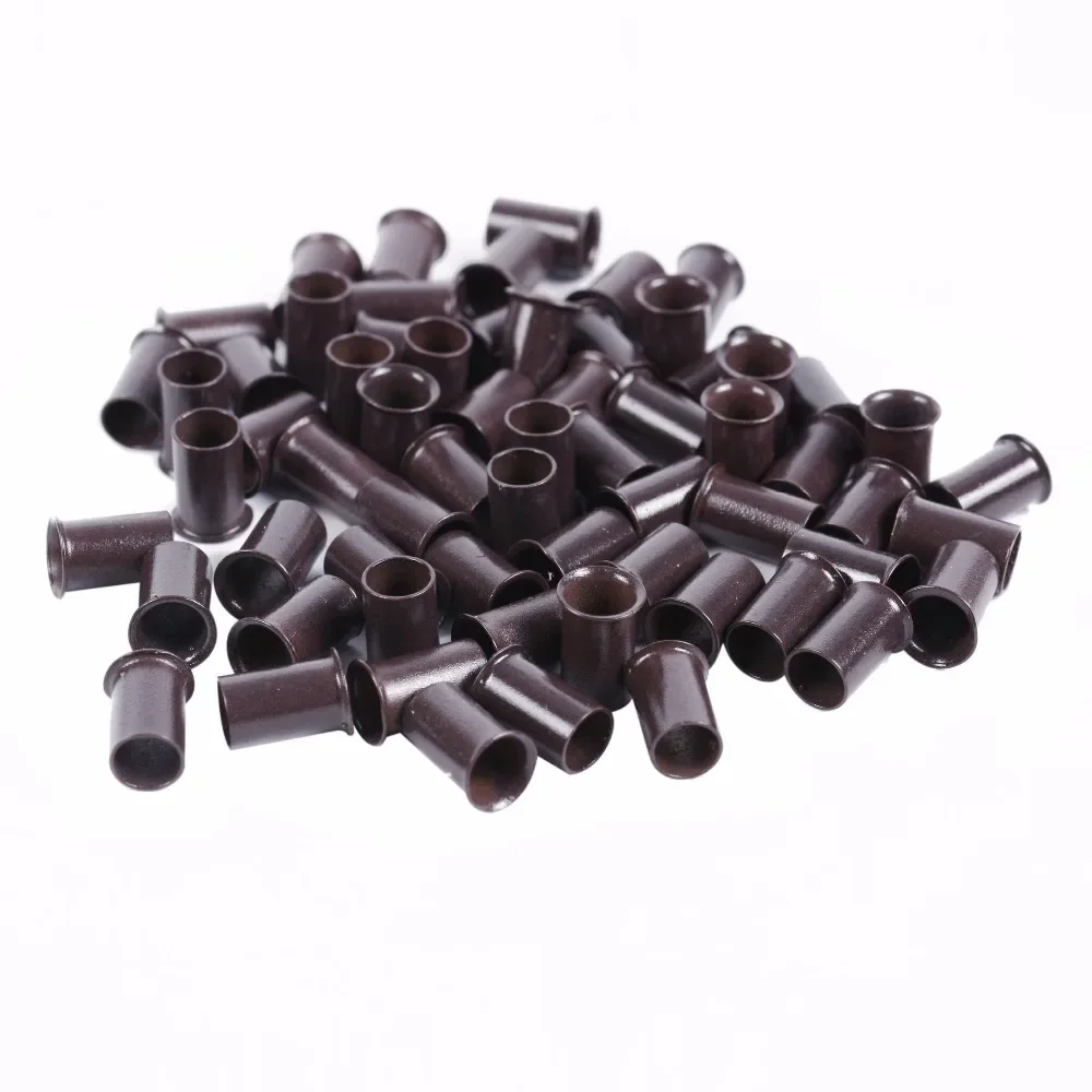 

Лидер продаж, 500 шт., 3,4x3,0x6,0 мм, медные расклешенные бусины, медные микрокольцевые трубки, звено для предварительно склеенных наращивания волос