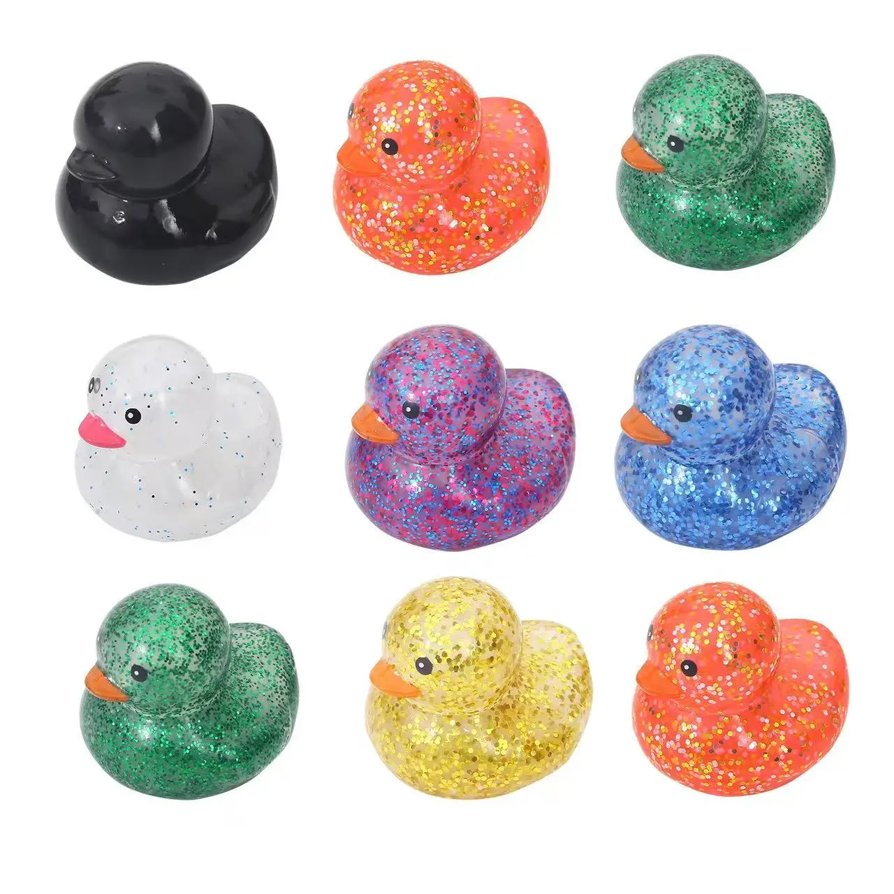 10pcs  Assorted Colors Rubber Ducks for Parties, Festivals, and Holiday Decorations Car Duck for Party Favors